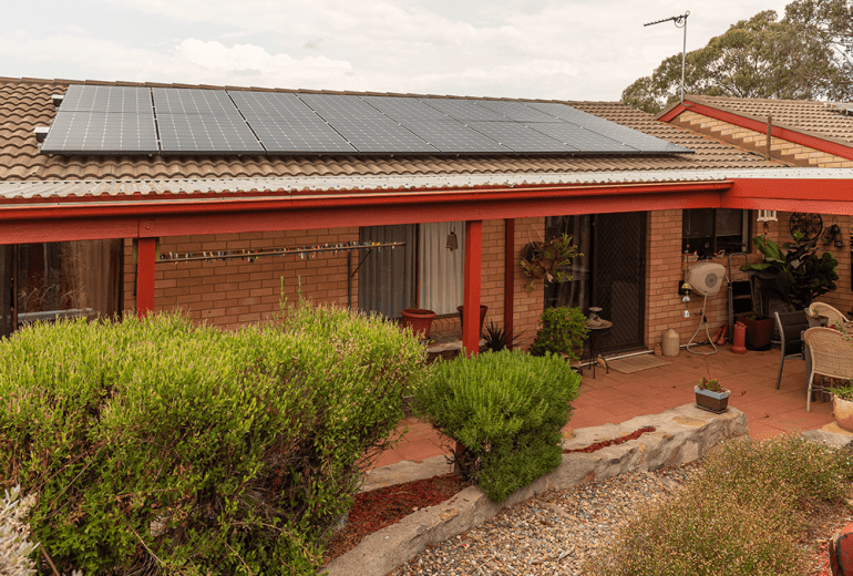 Solar panel installed on Canberra home