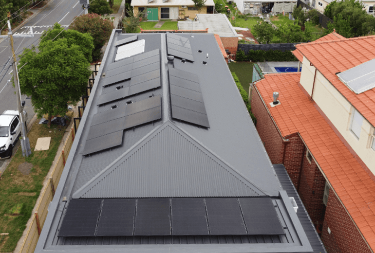Solar panel installed on Melbourne home