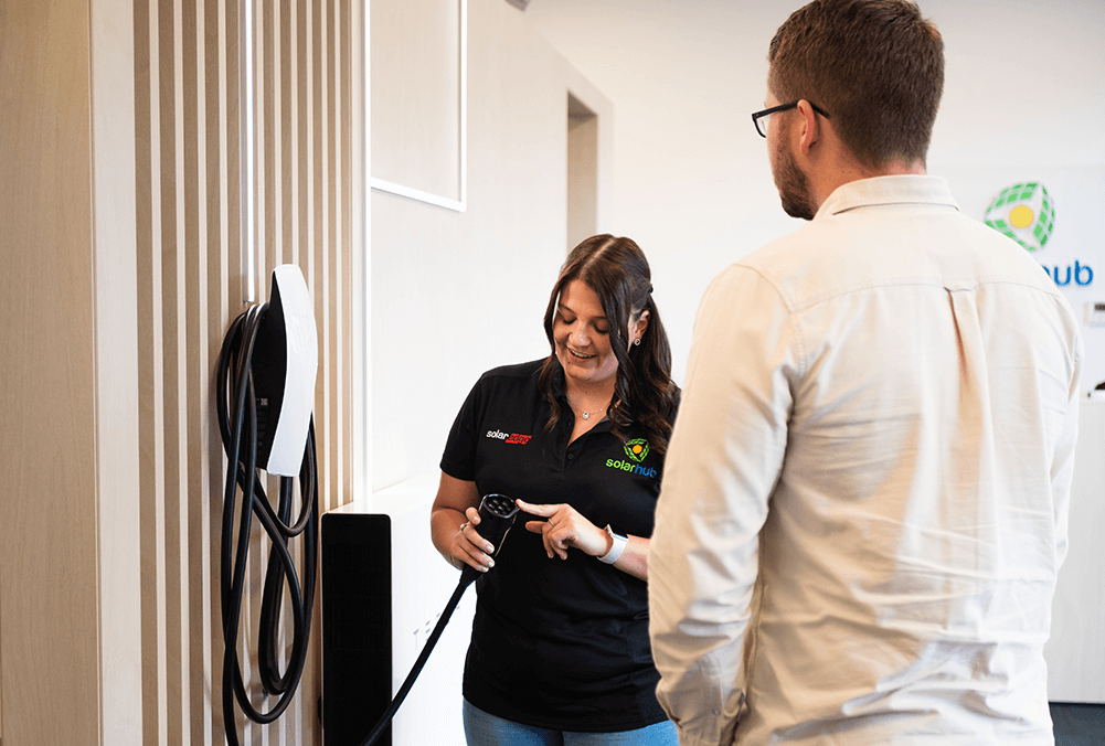 Consultant with EV charger